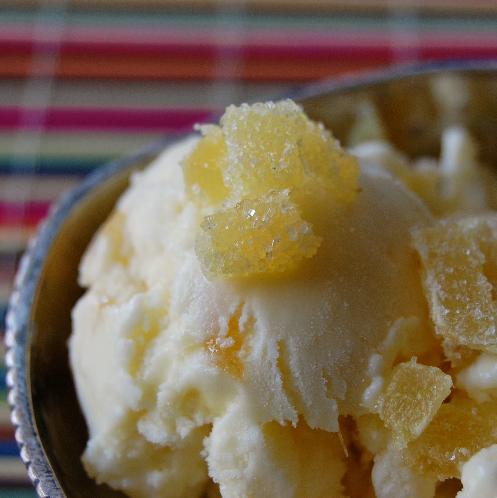 rabbit food rocks Meyer Lemon and Candied Ginger Ice Cream