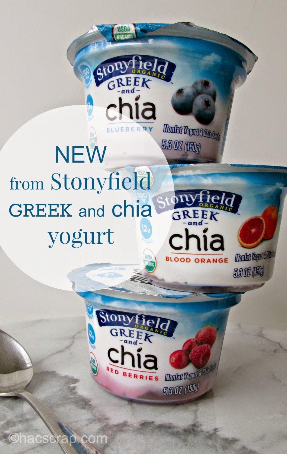 New Greek and Chia Yogurt from Stonyfield