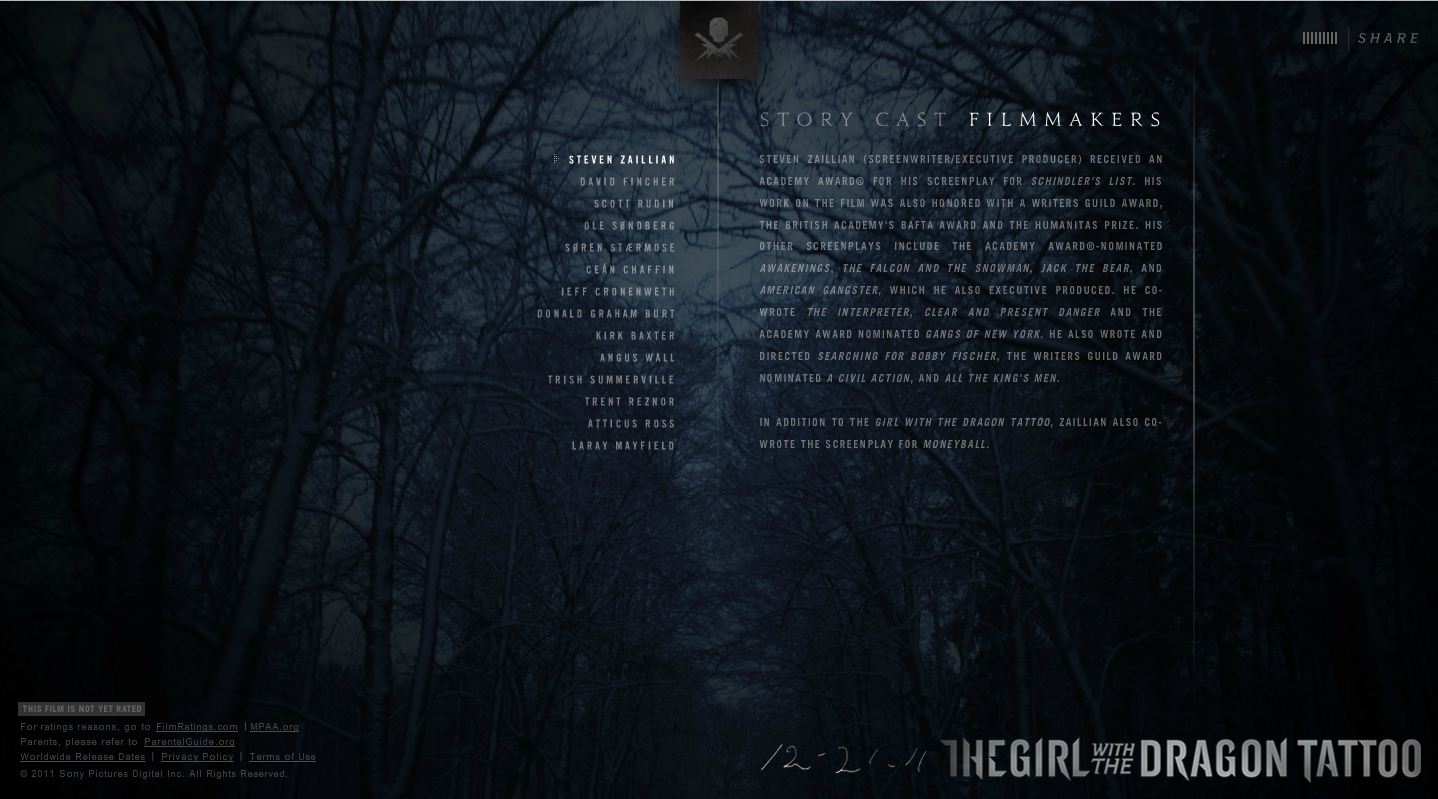LarssonTrilogia: Fotos Pagina Web Millenium 1 Remake David Fincher