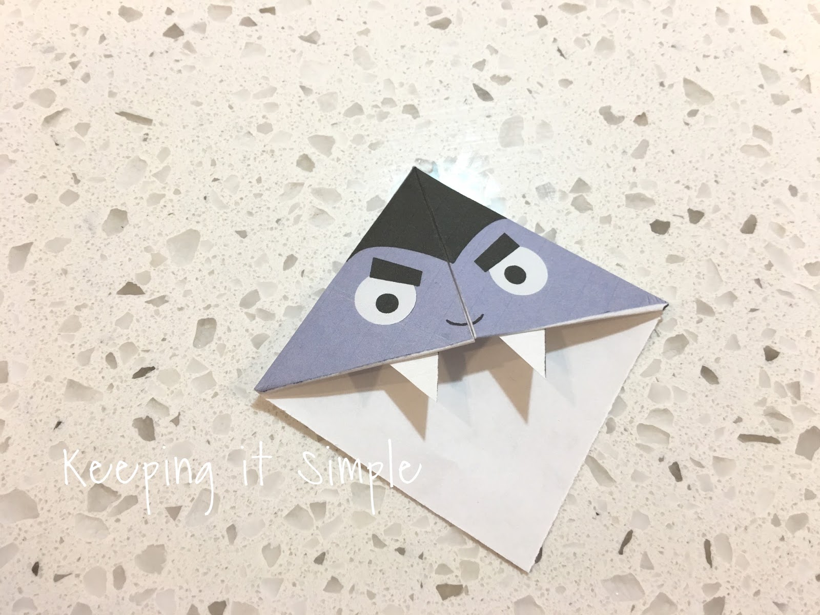 Halloween Monsters Corner Bookmarks with Free Printable • Keeping it Simple