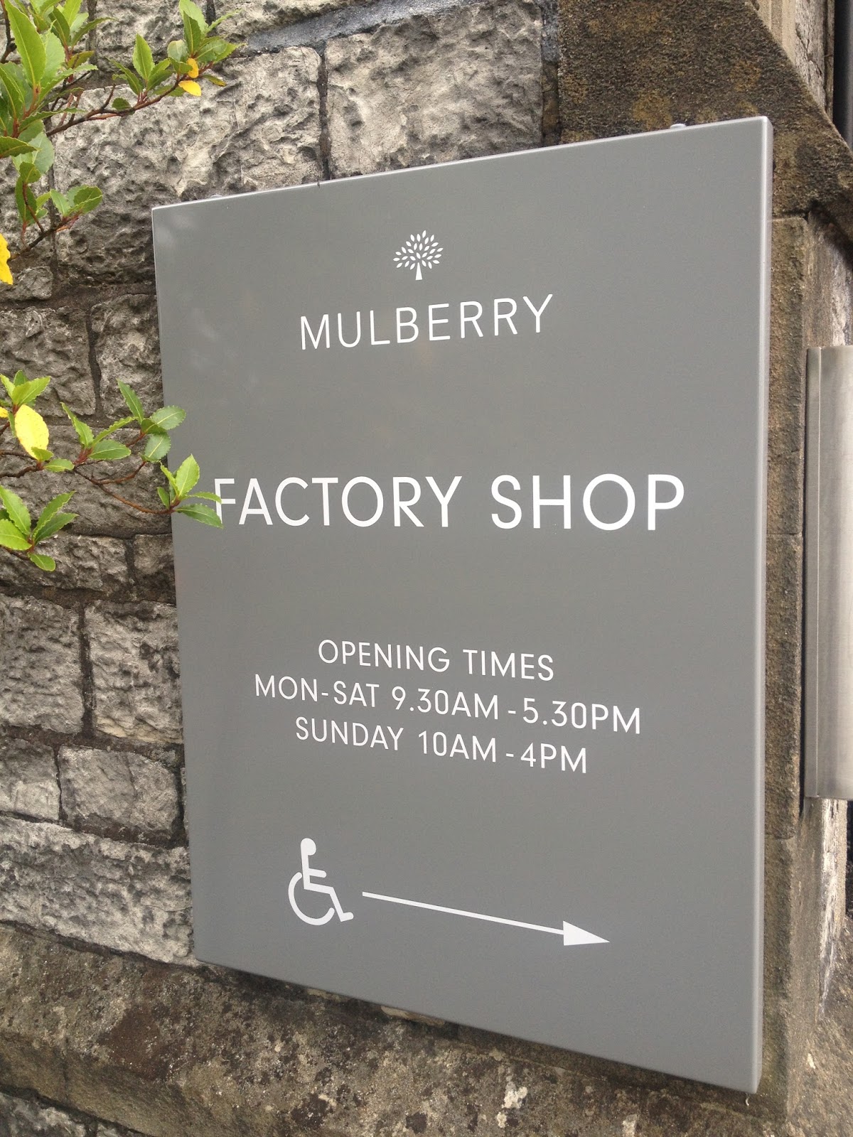 Music Shopping Food A visit to the Mulberry Factory Shop at