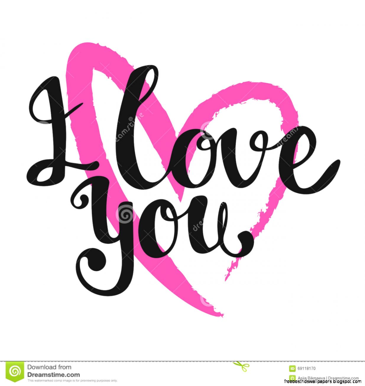I Love You Lettering Vector Art Hand Drawn Lettering I Love Y