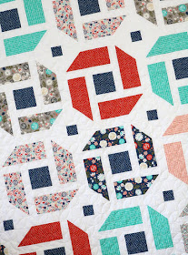 Cheerful - a fresh, modern quilt pattern that is fat quarter friendly