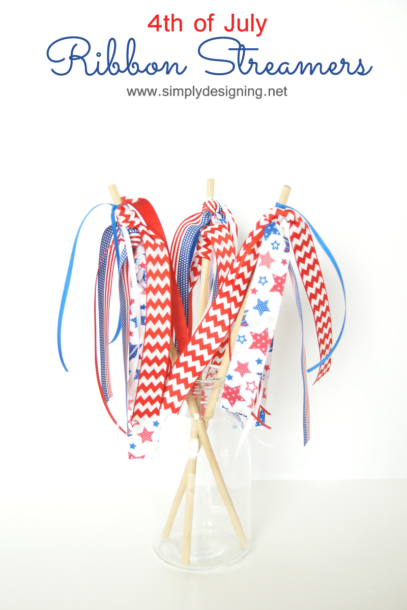 4th of July Ribbon Streamers | #patriotic #4thofJuly #ribbonHOA #kidscraft