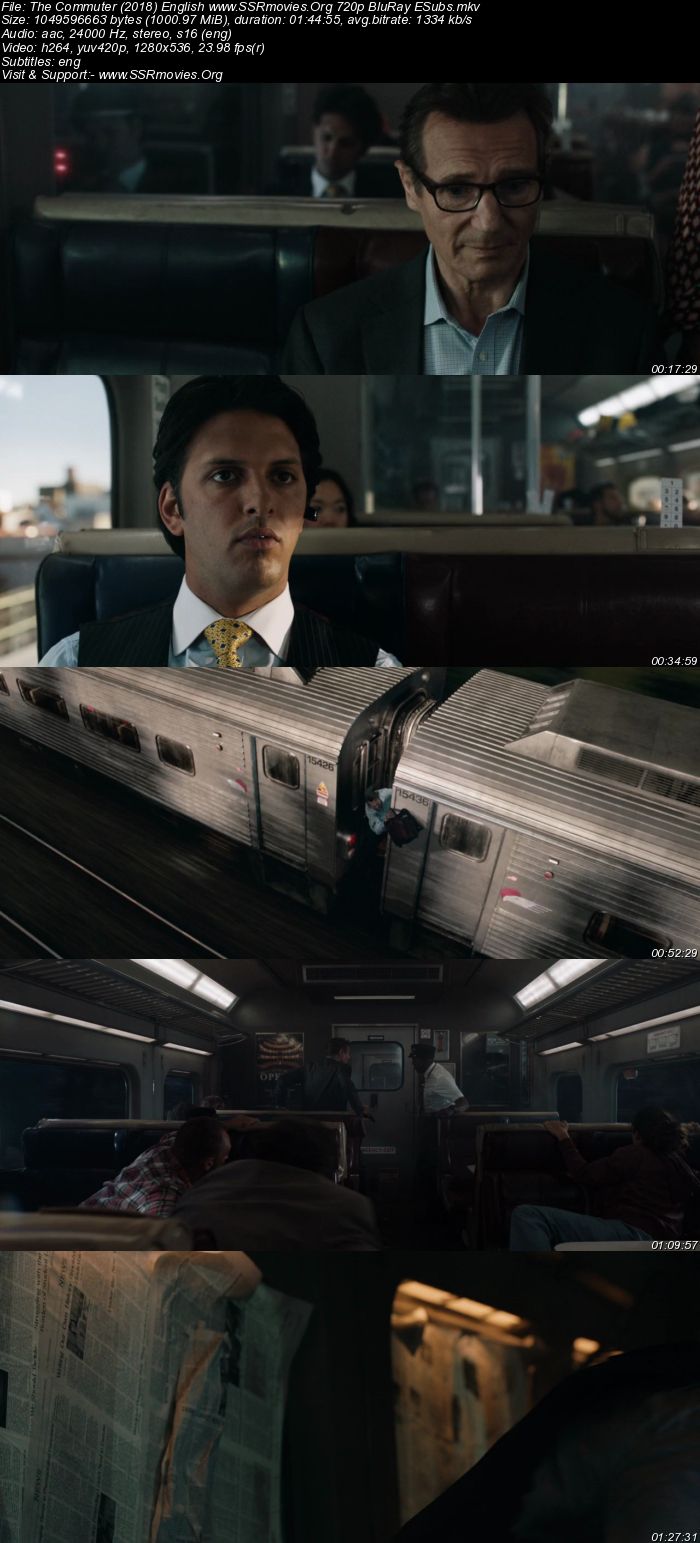 The Commuter (2018) English 720p BluRay