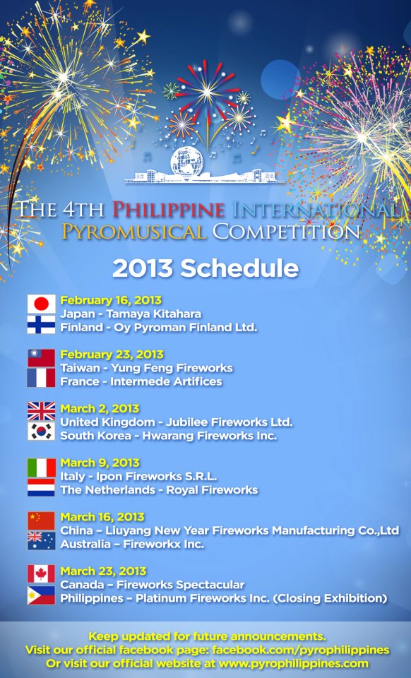 International Pyromusical Competition 2013 Starts on Saturday, Feb16