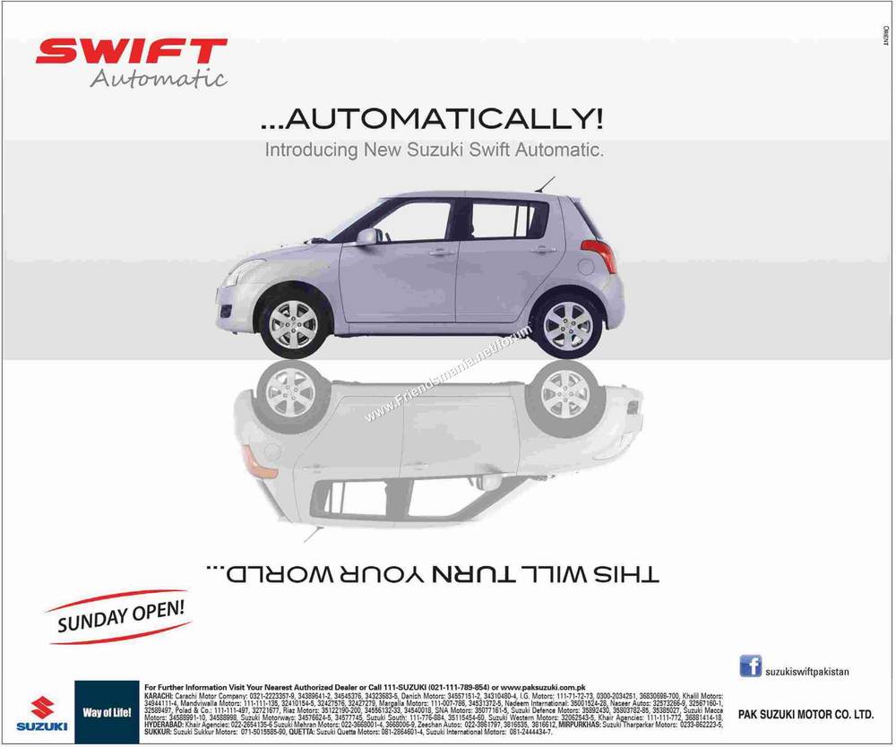 Auto Club Suzuki Swift Automatic In Pakistan