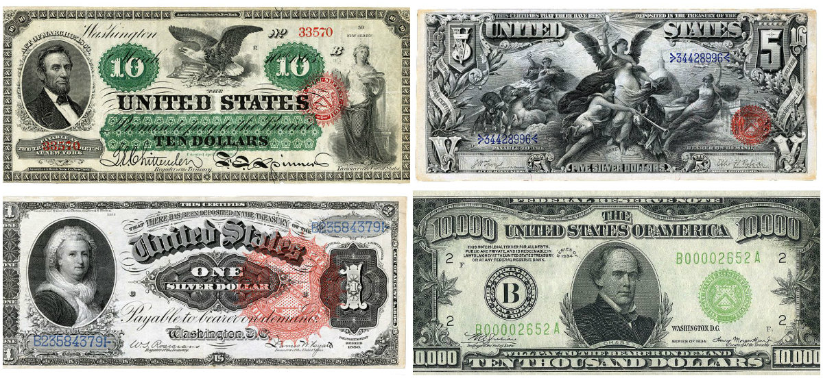 Доллары 19 века. Банкноты США 19 века. Старинные американские деньги. Американский доллар.
