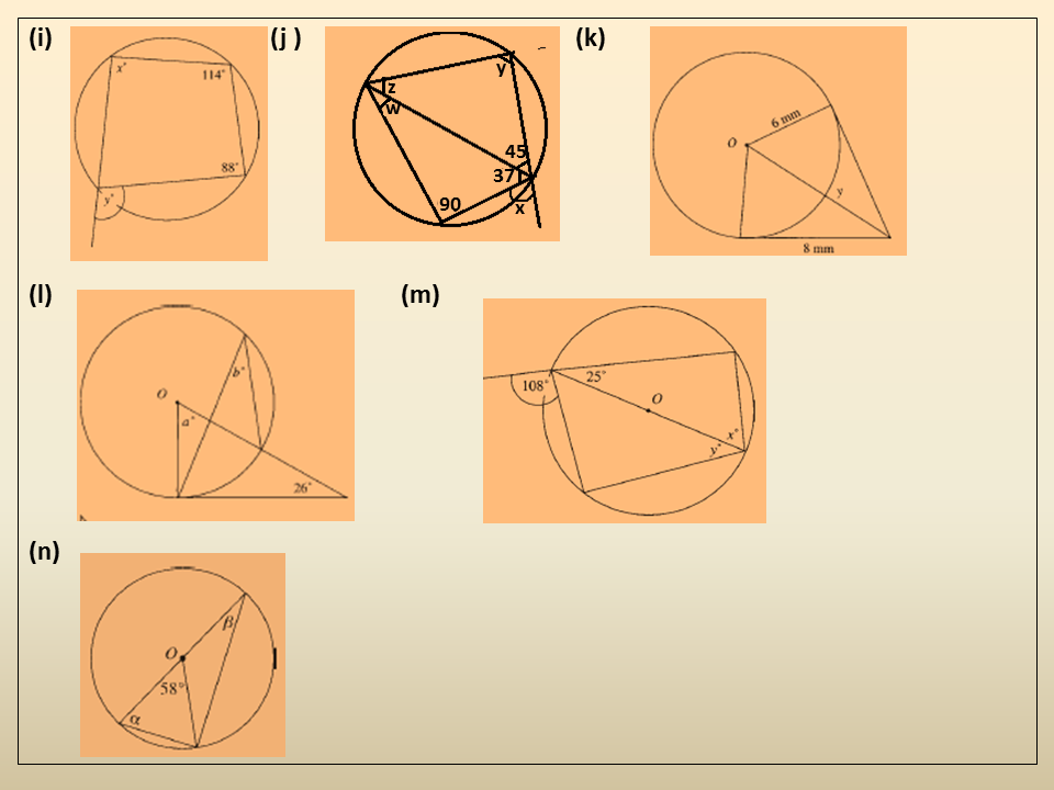 Math 10: CHAPTER 3: ANGLES IN A CIRCLE