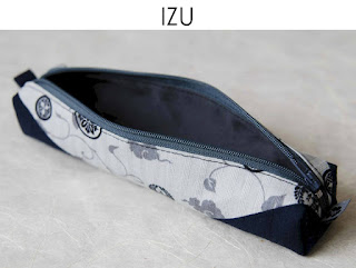 Federmäppchen Izu aus japanischen Stoffen von Noriko handmade, handgemacht, Einzelstück, Unikat, Design, Stiftetui, Mäppchen, Federmappe