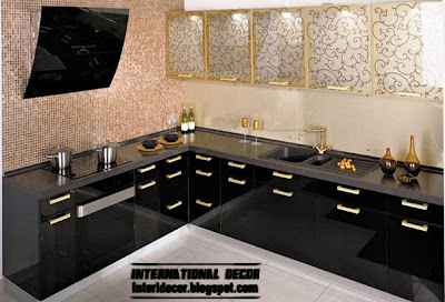 Modern black kitchen designs ideas furniture 2015