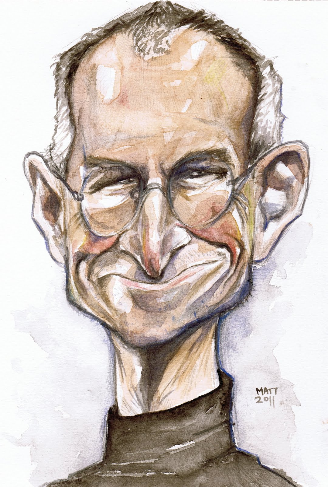Matt Ryder Caricature: Steve Jobs - RIP