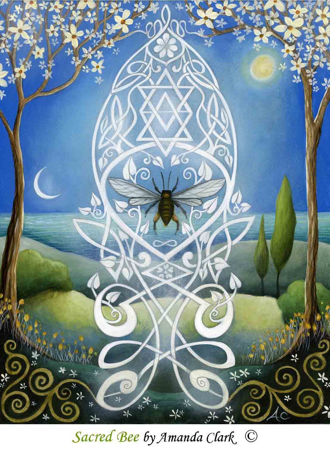 Earth Angels Art Art And Illustrations By Amanda Clark The Shaman The Honeybee And Legend