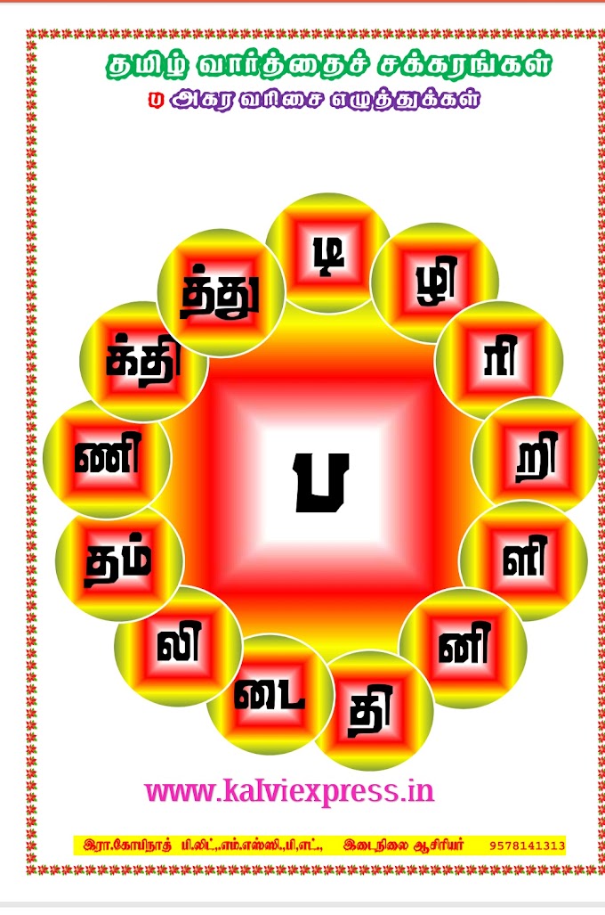TAMIL WHEELS ப அகர வரிசை எழுத்துக்கள் தமிழ்ச் சக்கரங்கள்