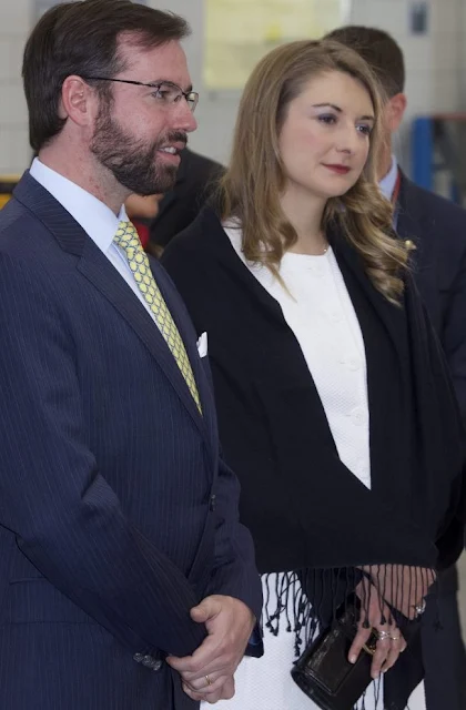 Hereditary Grand Duke Guillaume and Hereditary Grand Duchess Stephanie of Luxembourg visited the headquarters of Ampacet
