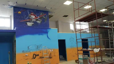 MAlowanie pokoju dziecięcego, malowidło ścienne w pokoju dziecięcym, artystyczne malowanie ścian, mural 3D, malowanie bajek na ścianie