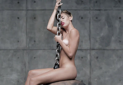 Miley Cyrus' "Wrecking Ball" video 
