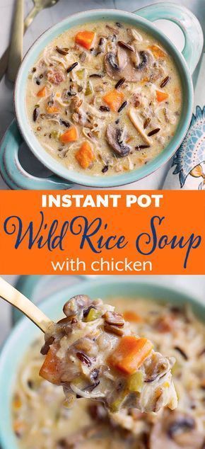 Instant Pot Wild Rice Soup with Chicken