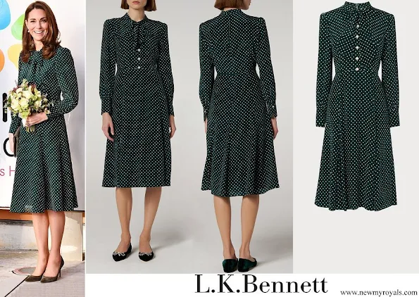 Kate Middleton wore LK Bennett Mortimer Dotted Silk Dress