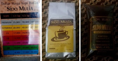 Kopi Sido Mulia sanggup didapatkan di Toko Kopi Sido Mulia yang beralamat di Jalan Kopi Sido Mulia, Kota Malang