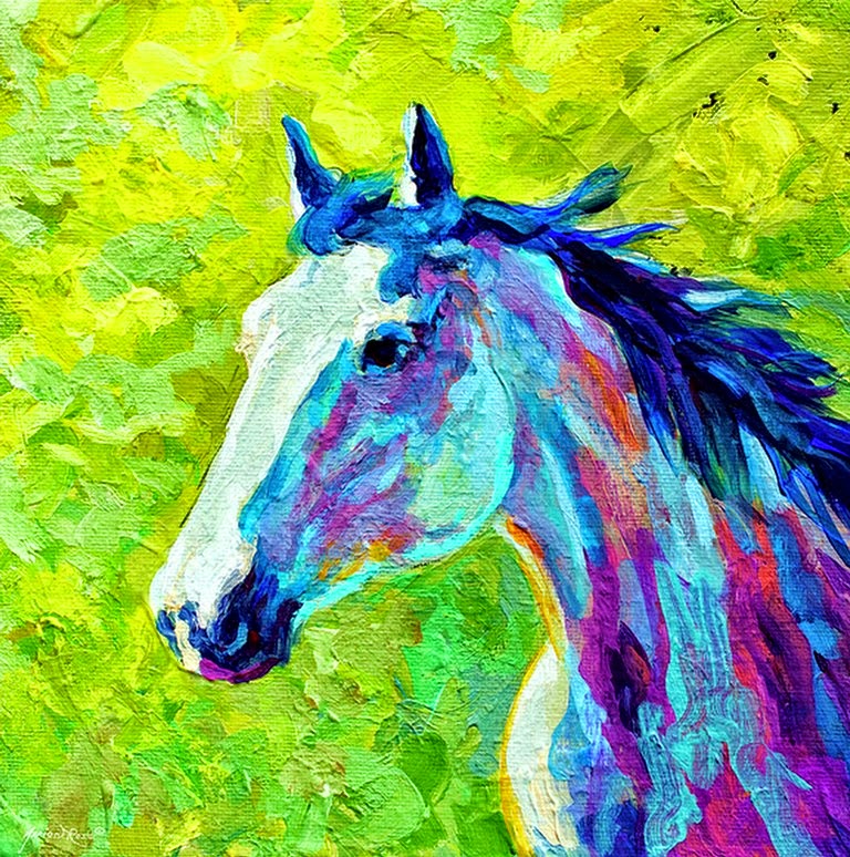 caballos-pintados-con-espatula caballos-impresionismo-contemporaneo