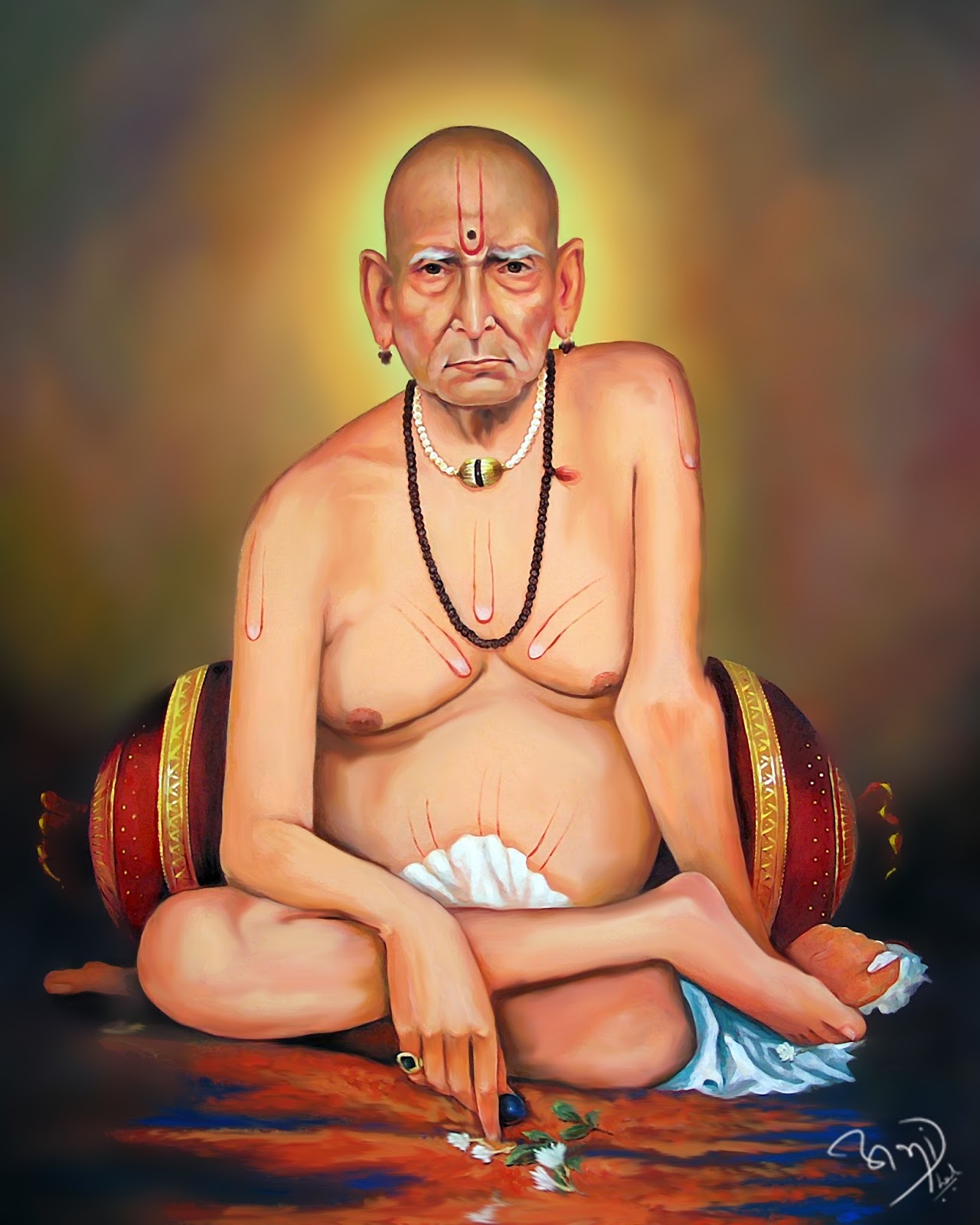 Shree Swami Samarth painting | easy way Shree Swami Samarth painting -  YouTube