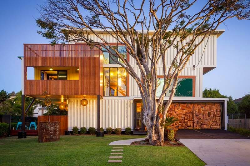 Artistic Shipping Container Home in Brisbane
