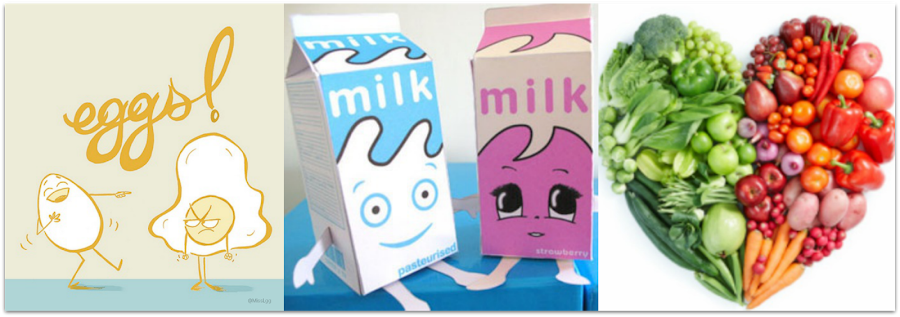 ovo-lacto-vegetarianos (huevos, lácteos y frutas y verduras)