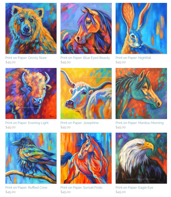 Wildlife Art of the West Wildlife Art Prints for Sale by Theresa Paden