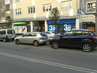 parkowanie, samochody, chodnik, Świętojańska, Gdynia