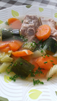 Travers de porc et ses  légumes; "Canh xường & rau" ;Travers de porc et ses  légumes; "Canh xường & rau"