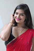 Aswini Sizzling Hot in Red Saree HeyAndhra