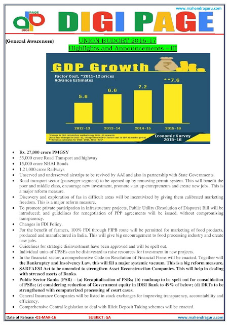 Digi Page - General Awareness - 02.03.2016
