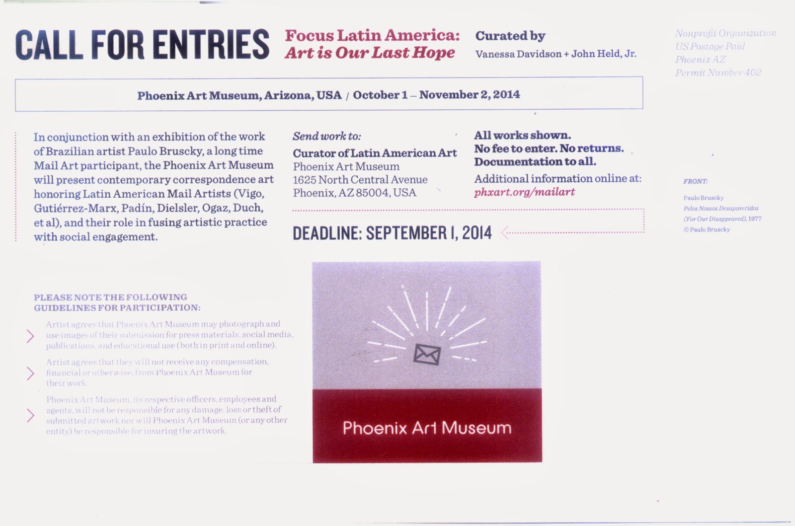 Mailmania 5 Mail Art Call Art is Our Last Hope