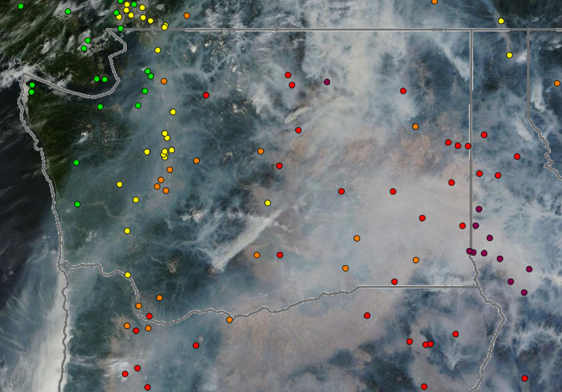 Pacific Northwest Wildfire Map