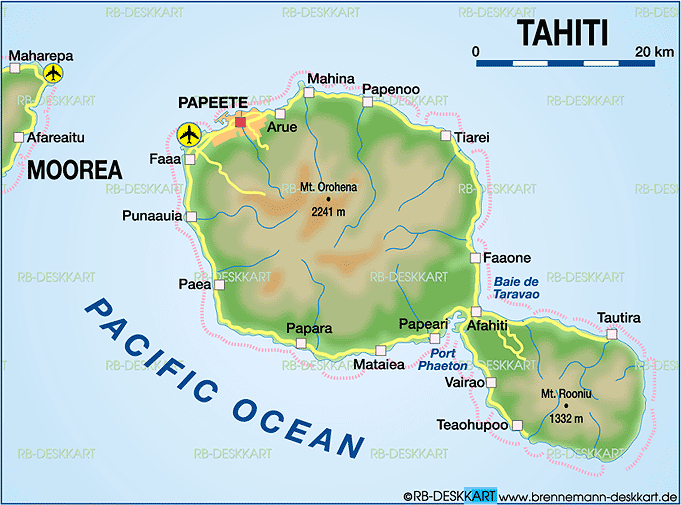 Mapas da Polinésia Francesa | França
