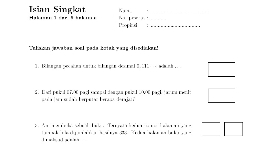 contoh soal olimpiade mipa smp contoh soal olimpiade mipa smp
