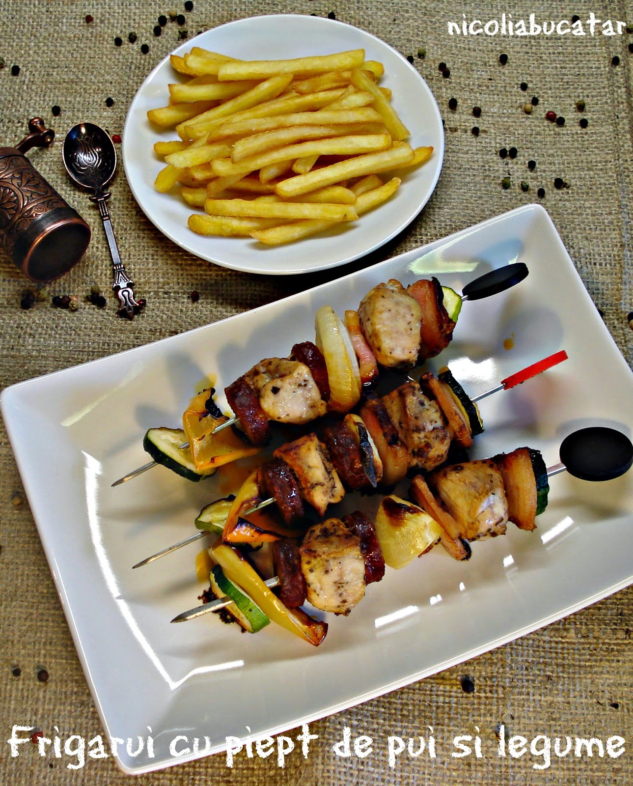 FRIGARUI CU PIEPT DE PUI SI LEGUME