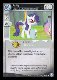 My Little Pony Rarity, Equestria Games Designer The Crystal Games CCG Card