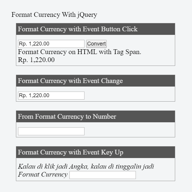 JQuery Format Currency