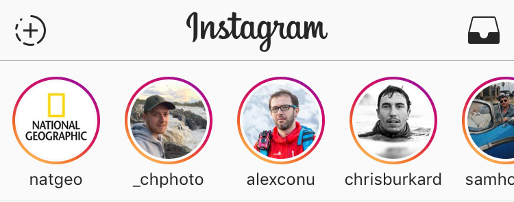 Instagram Stories on top of the iPhone app