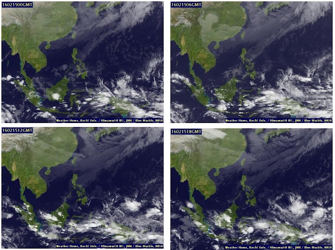 MJO dan Siklon Tropis Uriah  merampas hujan 15-17 Februari 2016 di Indonesia 