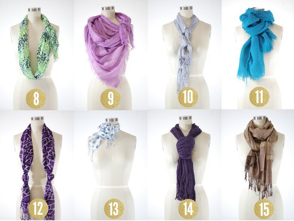 HandMadera: 15 ways to tie scarves