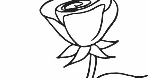 gambar mewarnai bunga untuk anak tk mawar merah