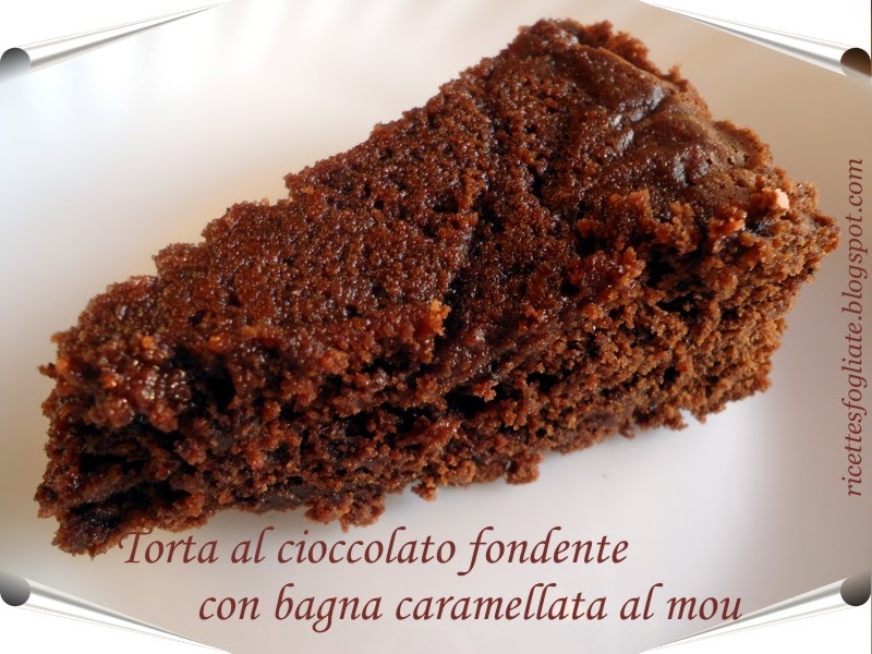 torta al cioccolato fondente con bagna 