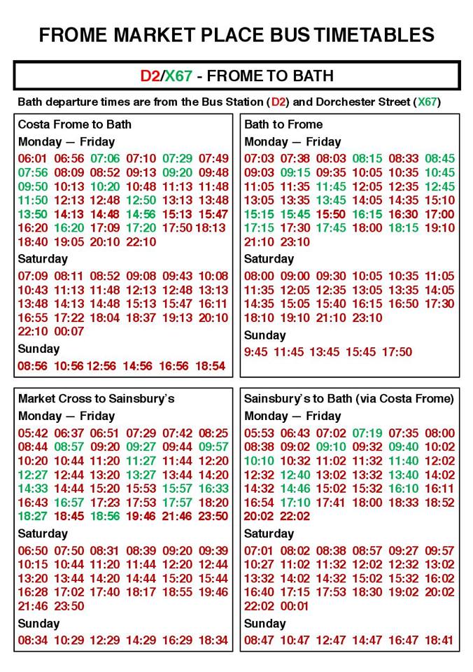 Frome and Villages Bus Users Group Your new Frome market bespoke bus