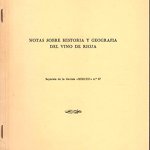 Notas sobre historia y geografía del vino de Rioja / Separata de la revista "Berceo", nº 87