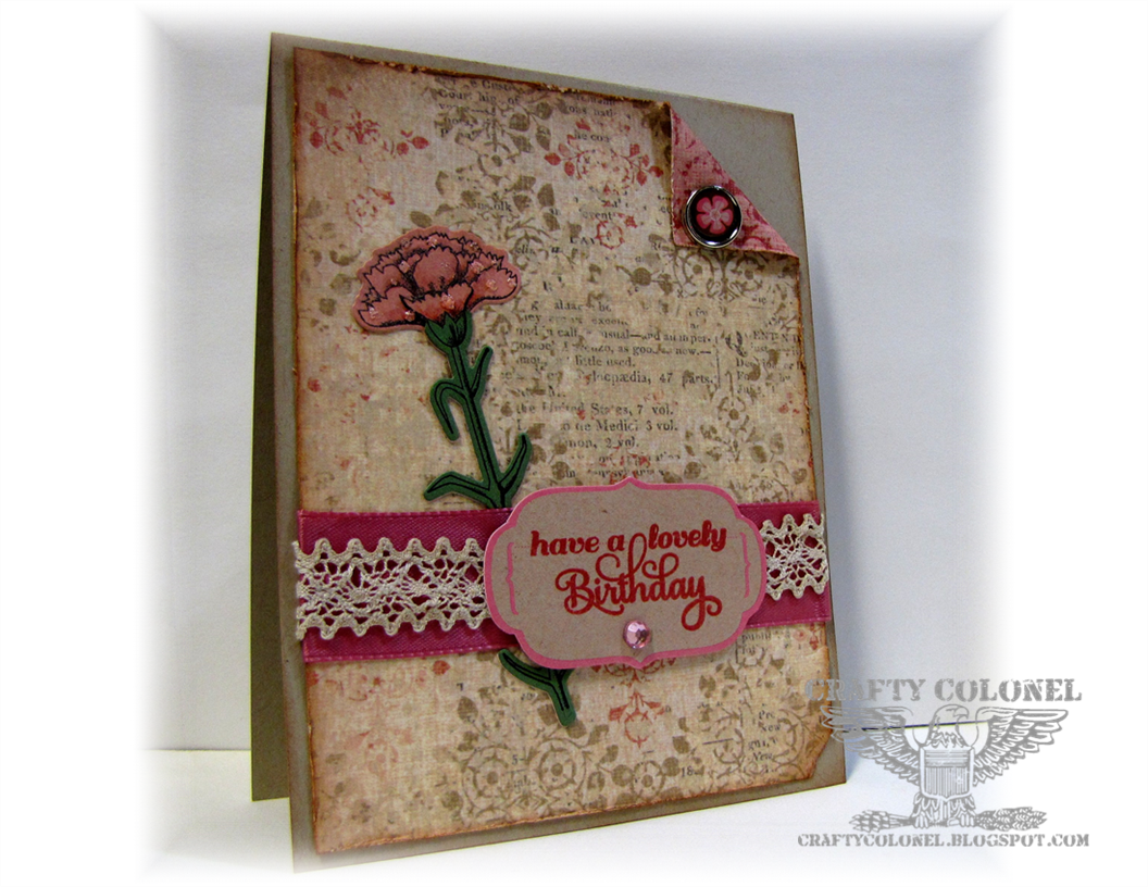 Memory Box exclusive Stamp & Die, Inspired by Stamping Sentiment, Card by Crafty Colonel (Donna Nuce), Birthday card
