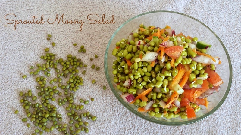 sprouted moong salad
