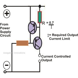 Current Limiter Circuit Using two Transistors | Super Circuit Diagram